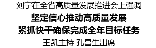 全省高质量发展推进会召开