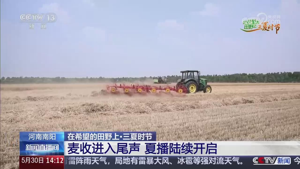 【央視關(guān)注河南南陽】麥?zhǔn)者M(jìn)入尾聲 夏播陸續(xù)開啟