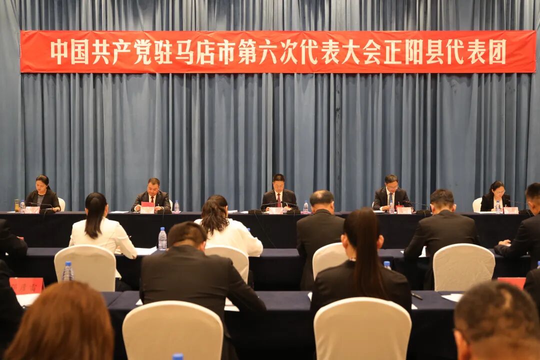 正阳县代表团讨论审议驻马店市六次党代会报告