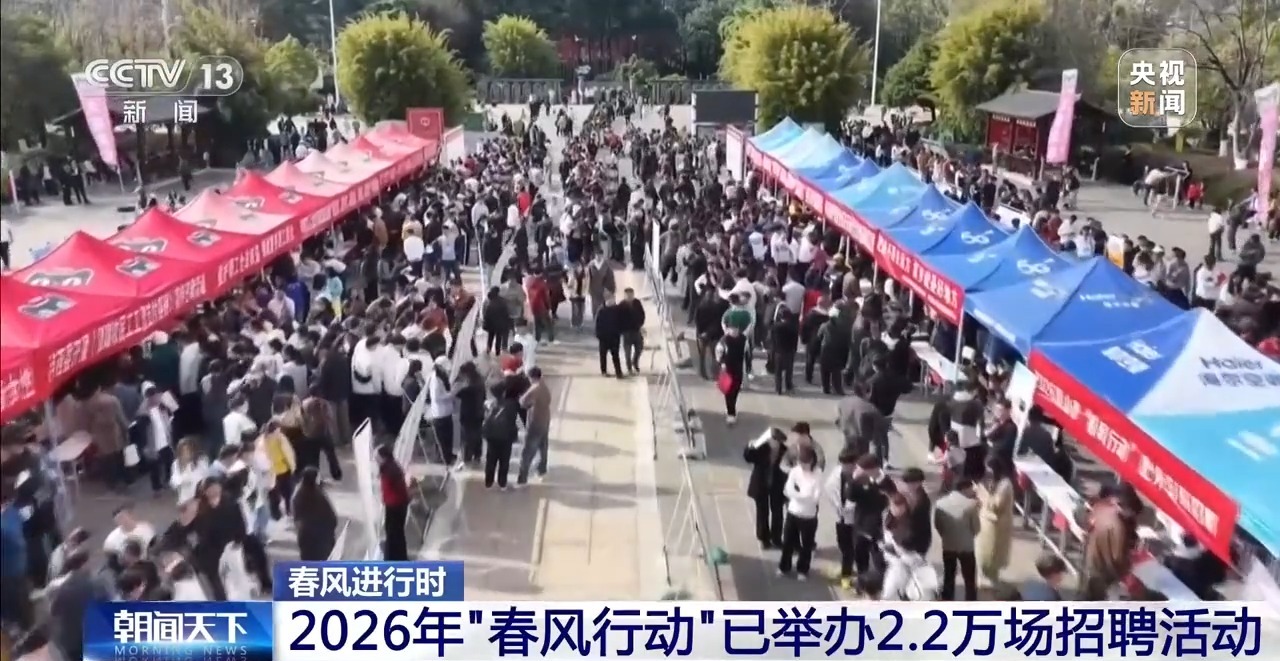 今年“春风行动”已举办2.2万场招聘活动 哪些岗位需求旺盛？